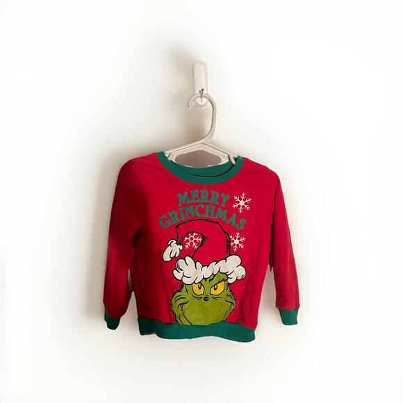 Grinch Unisex 2T Christmas Ugly Sweater Lon Sleeve Red And Green Toddler - Picture 1 of 5